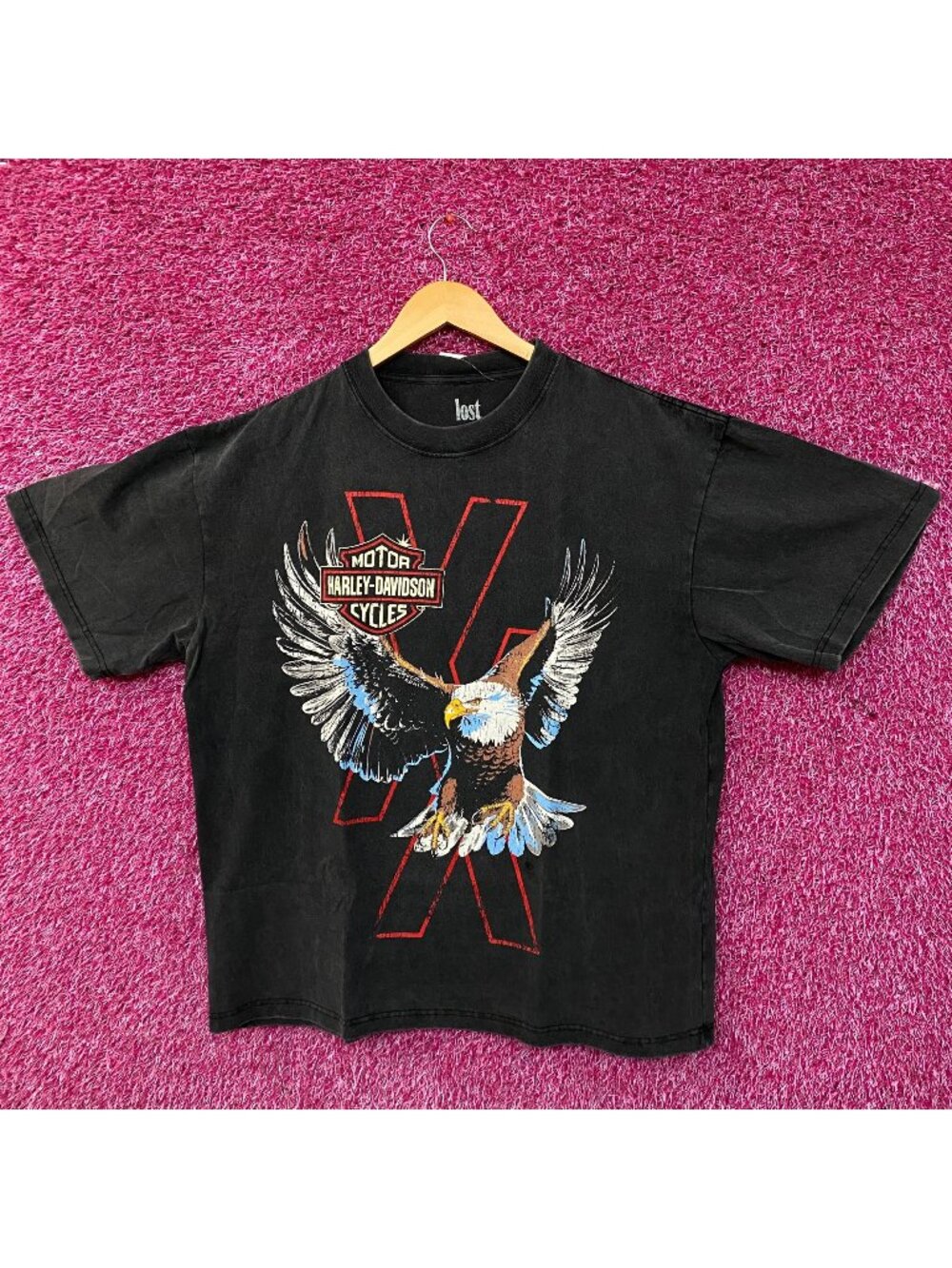 ⁠Harley Davidson X MGK Lost Americana Graphic T-Shirt Large